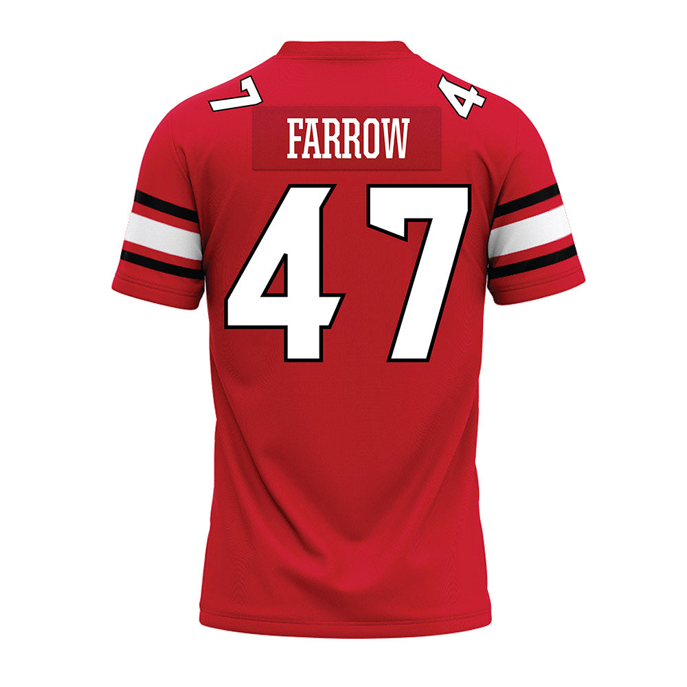 NC State - NCAA Football : Adrian Farrow - Red Premium Football Jersey-1