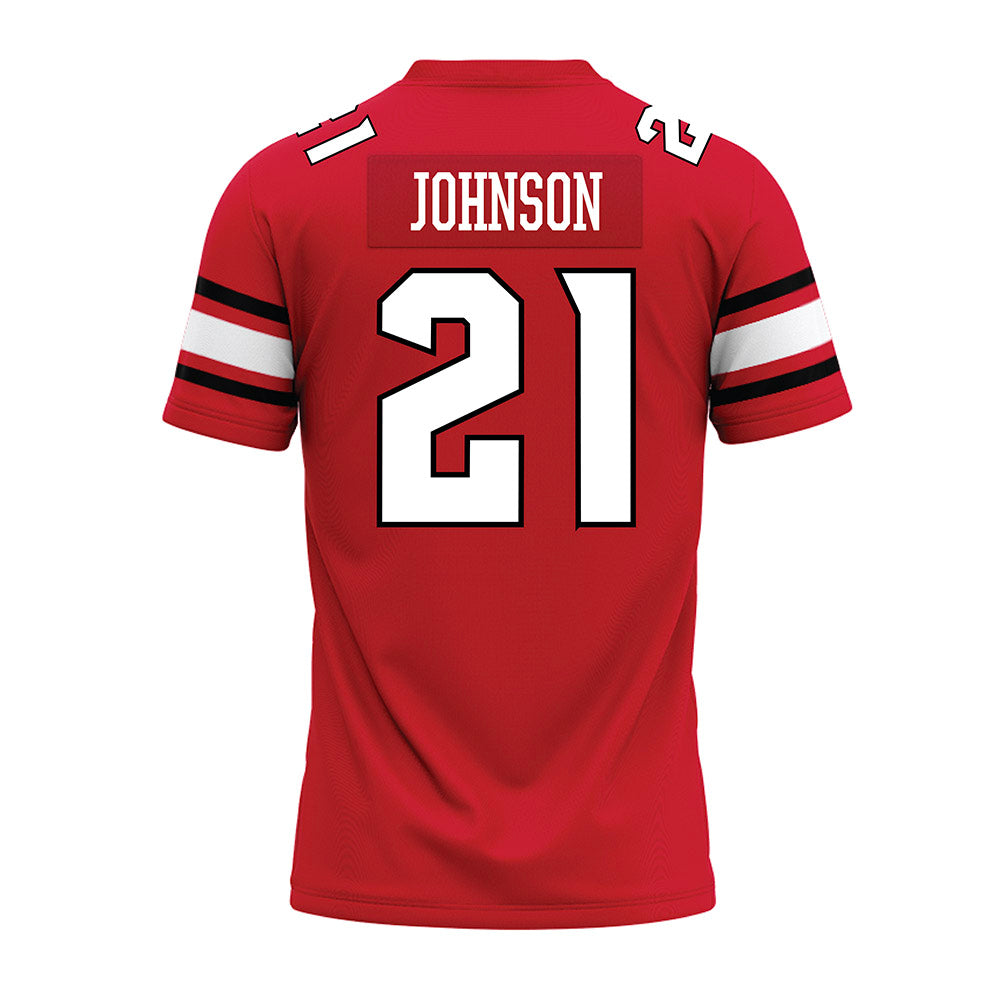 NC State - NCAA Football : Jamel Johnson - Red Premium Football Jersey-1