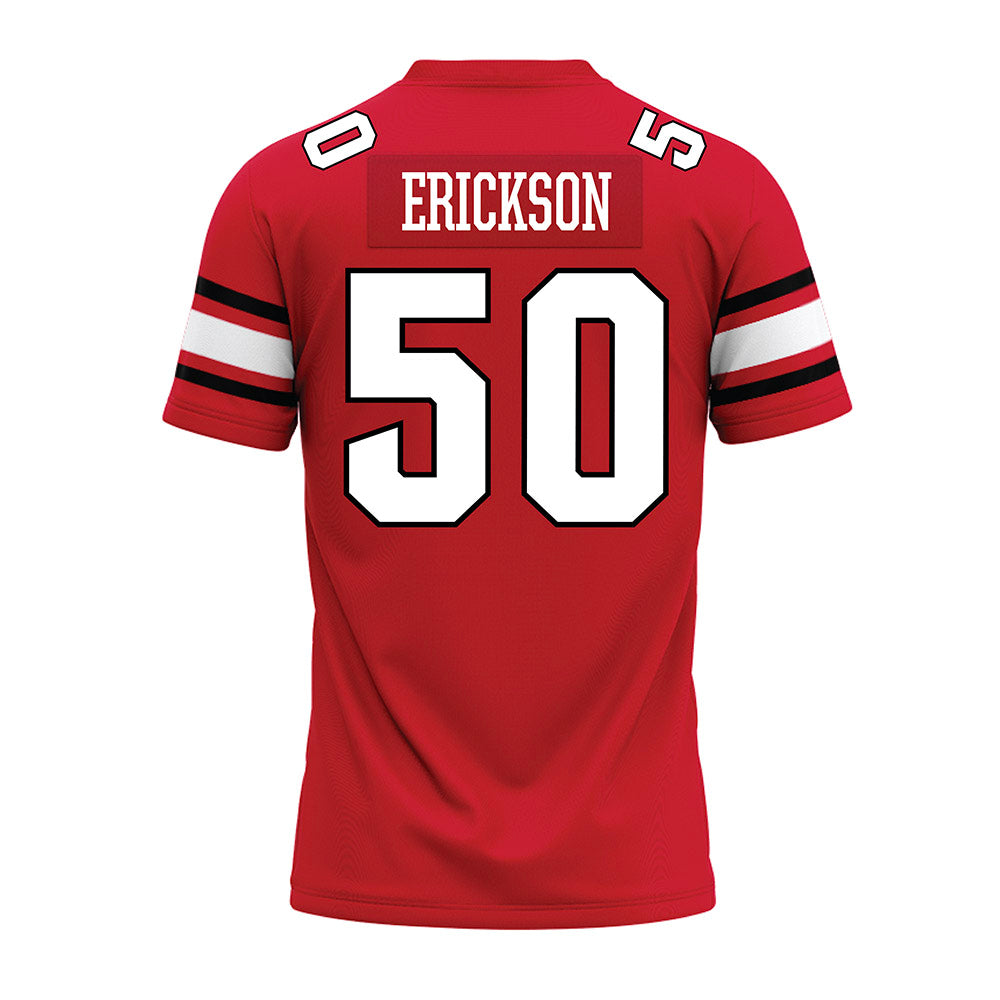NC State - NCAA Football : Val Erickson - Red Premium Football Jersey-1