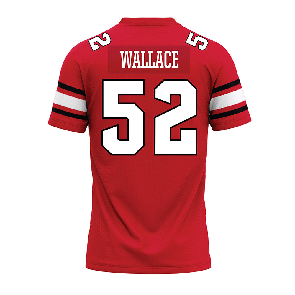 NC State - NCAA Football : Chazz Wallace - Red Premium Football Jersey-1