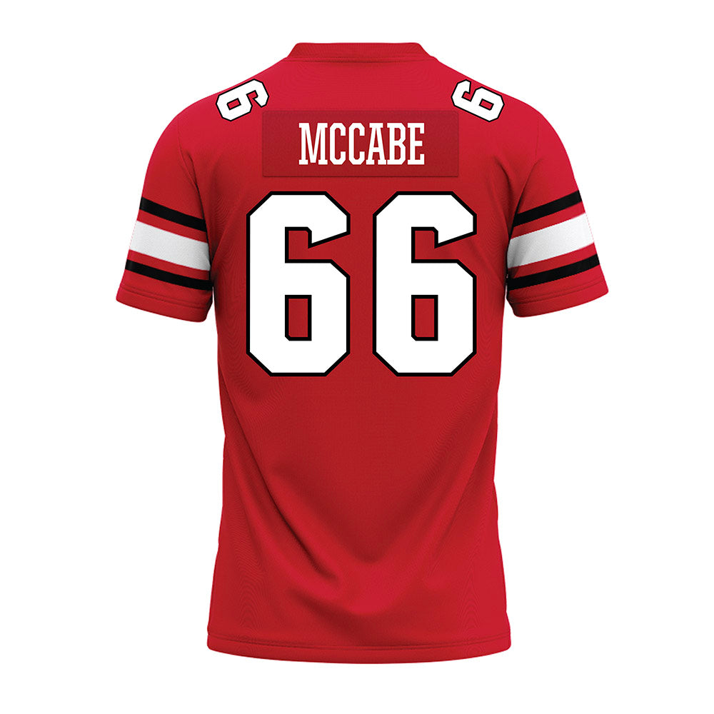 NC State - NCAA Football : Matthew McCabe - Red Premium Football Jersey-1