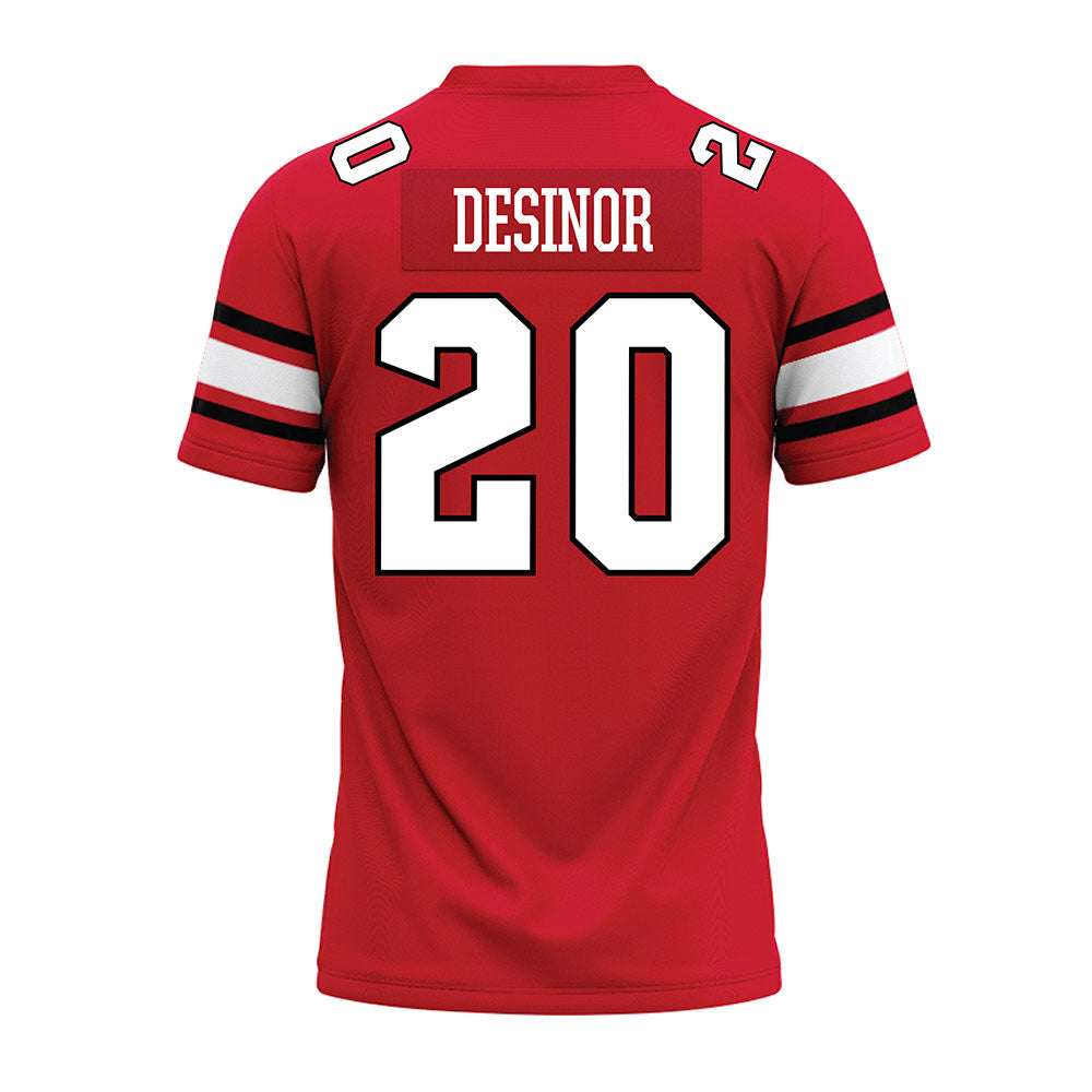 NC State - NCAA Football : Deandre Desinor - Red Premium Football Jersey-1