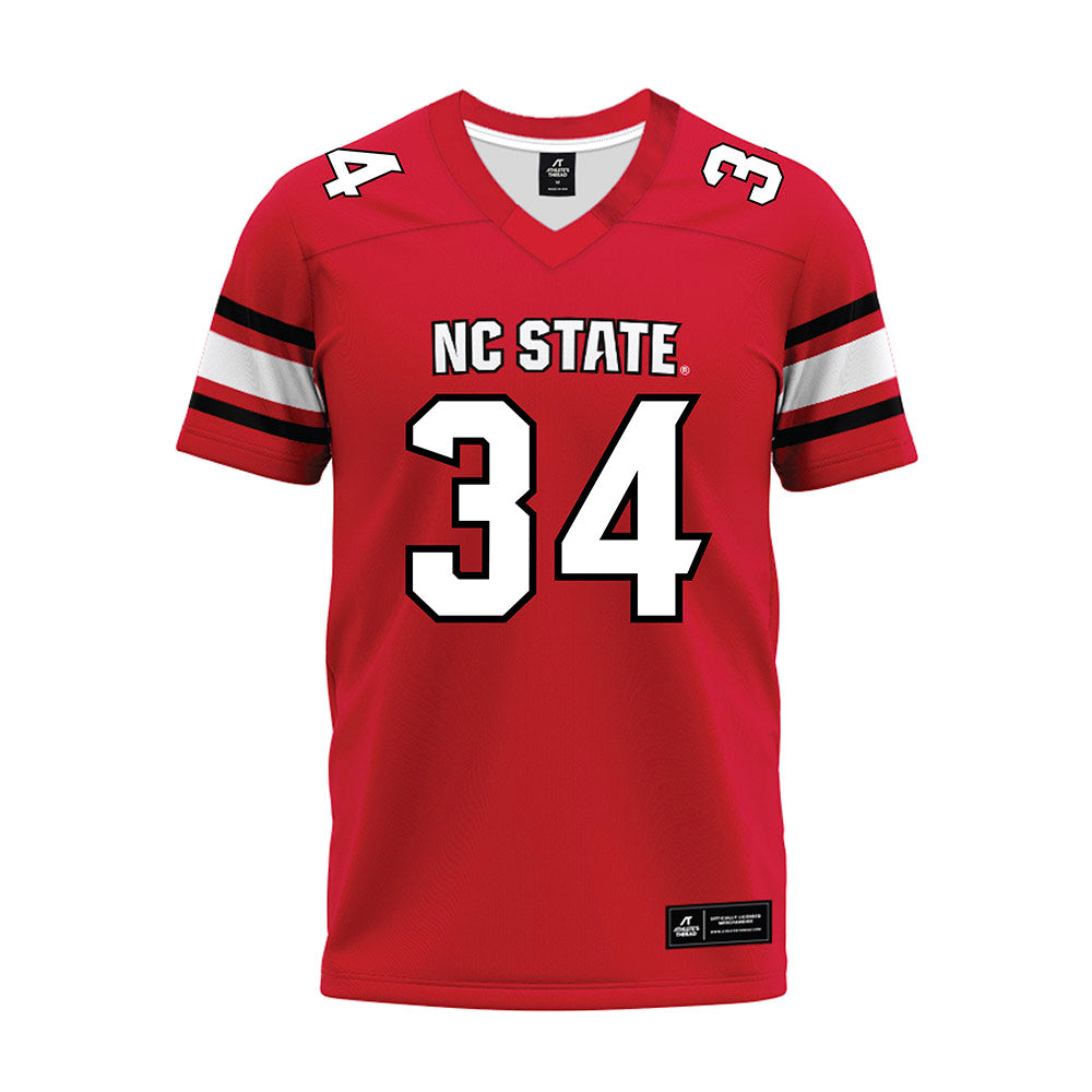 NC State - NCAA Football : Gerritt Kemp - Red Premium Football Jersey-0