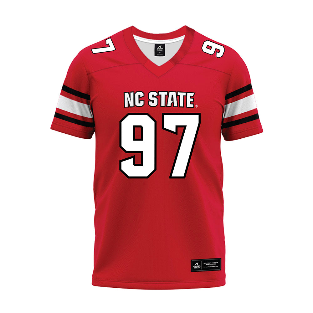NC State - NCAA Football : Cristian Harthan - Red Premium Football Jersey-0