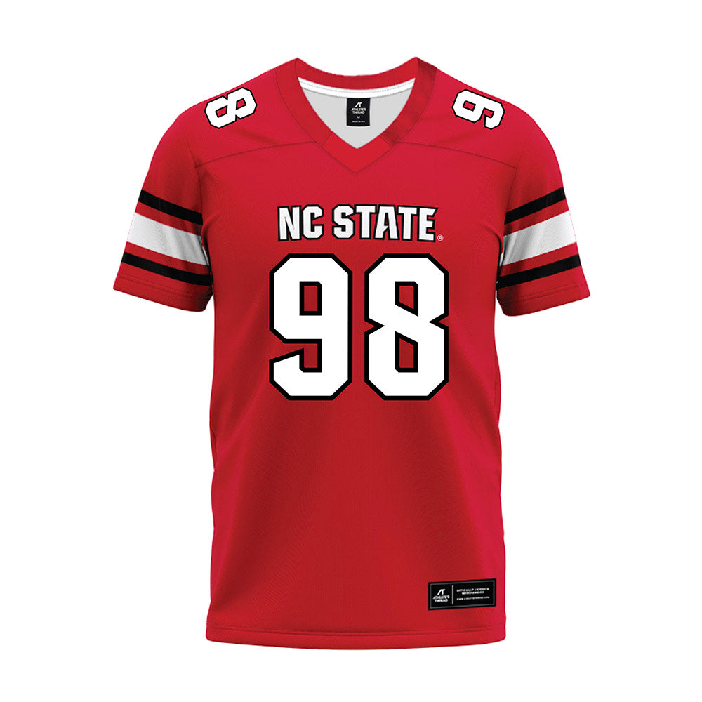NC State - NCAA Football : Justin Terrell - Red Premium Football Jersey-0