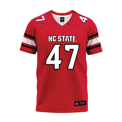 NC State - NCAA Football : Adrian Farrow - Red Premium Football Jersey-0