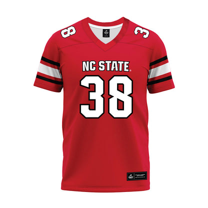 NC State - NCAA Football : Logan Foust - Red Premium Football Jersey-0