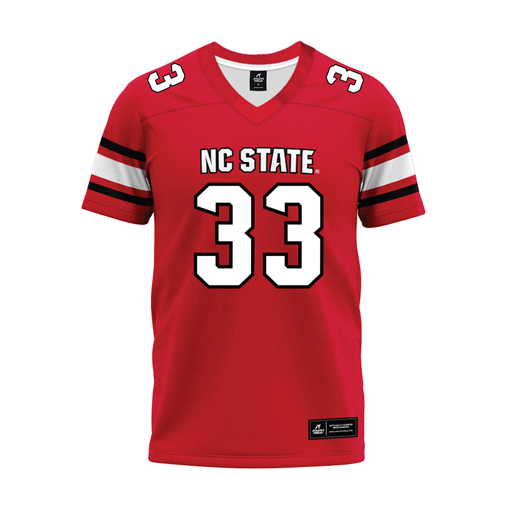 NC State - NCAA Football : Kenny Soares Jr - Red Premium Football Jersey-0