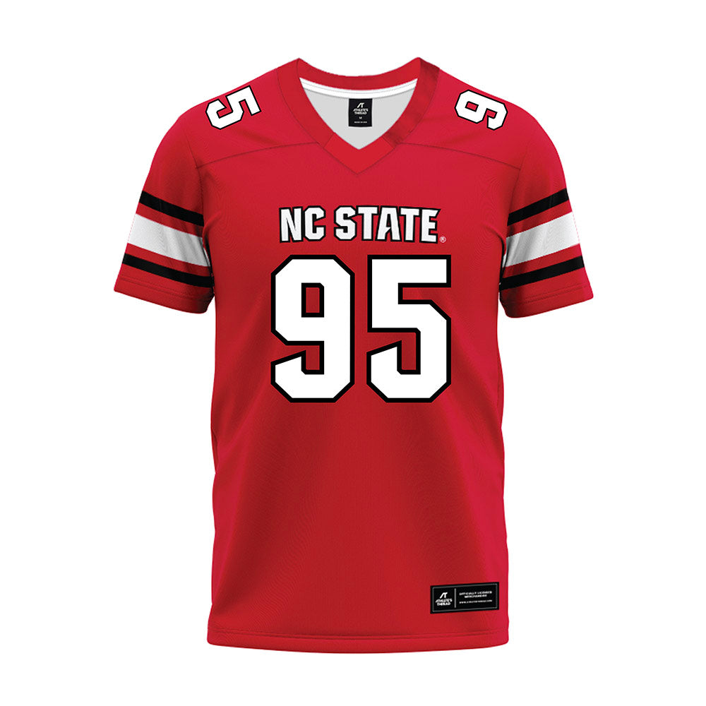 NC State - NCAA Football : Jacob Mann - Red Premium Football Jersey-0