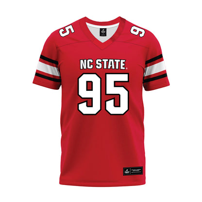 NC State - NCAA Football : Jacob Mann - Red Premium Football Jersey-0