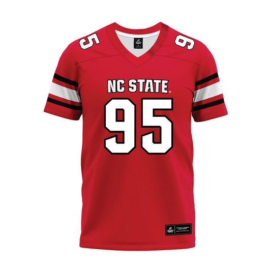 NC State - NCAA Football : Jacob Mann - Red Premium Football Jersey-0
