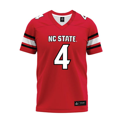 NC State - NCAA Football : Duke Scott - Red Premium Football Jersey-0