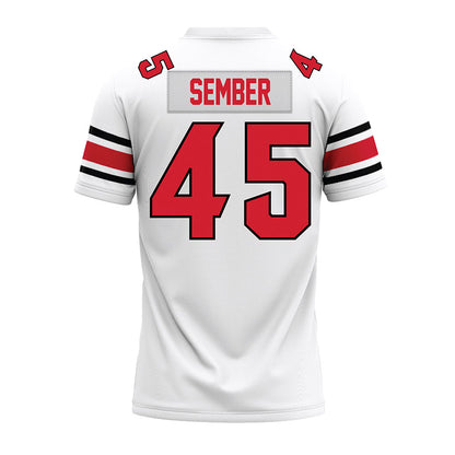 NC State - NCAA Football : Robert Sember - White Premium Football Jersey-1