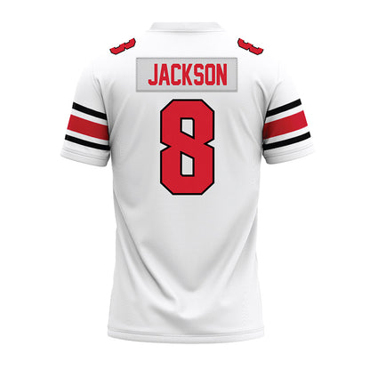 NC State - NCAA Football : Keenan Jackson - White Premium Football Jersey-1