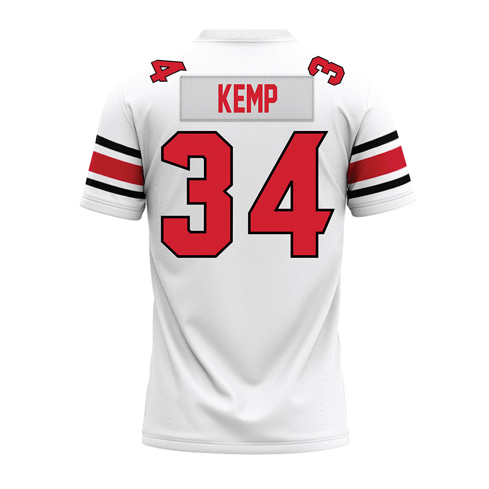 NC State - NCAA Football : Gerritt Kemp - White Premium Football Jersey-1