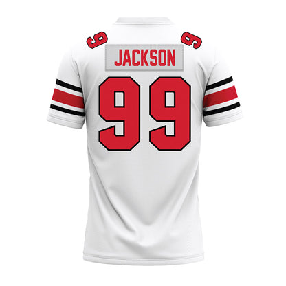 NC State - NCAA Football : Davin Jackson - White Premium Football Jersey-1