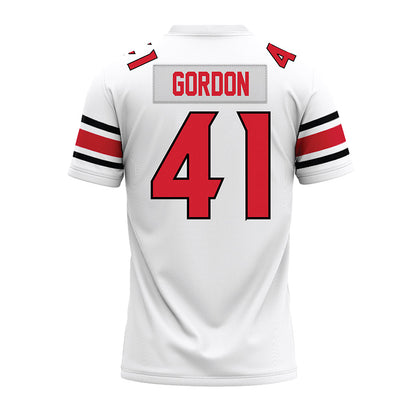 NC State - NCAA Football : Caden Gordon - White Premium Football Jersey-1