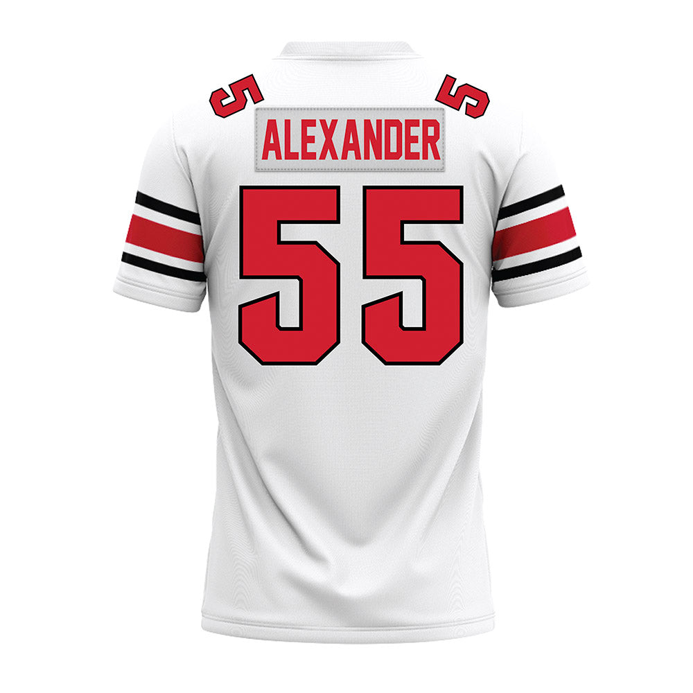 NC State - NCAA Football : Blair Alexander - White Premium Football Jersey-1