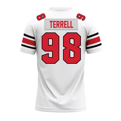 NC State - NCAA Football : Justin Terrell - White Premium Football Jersey-1