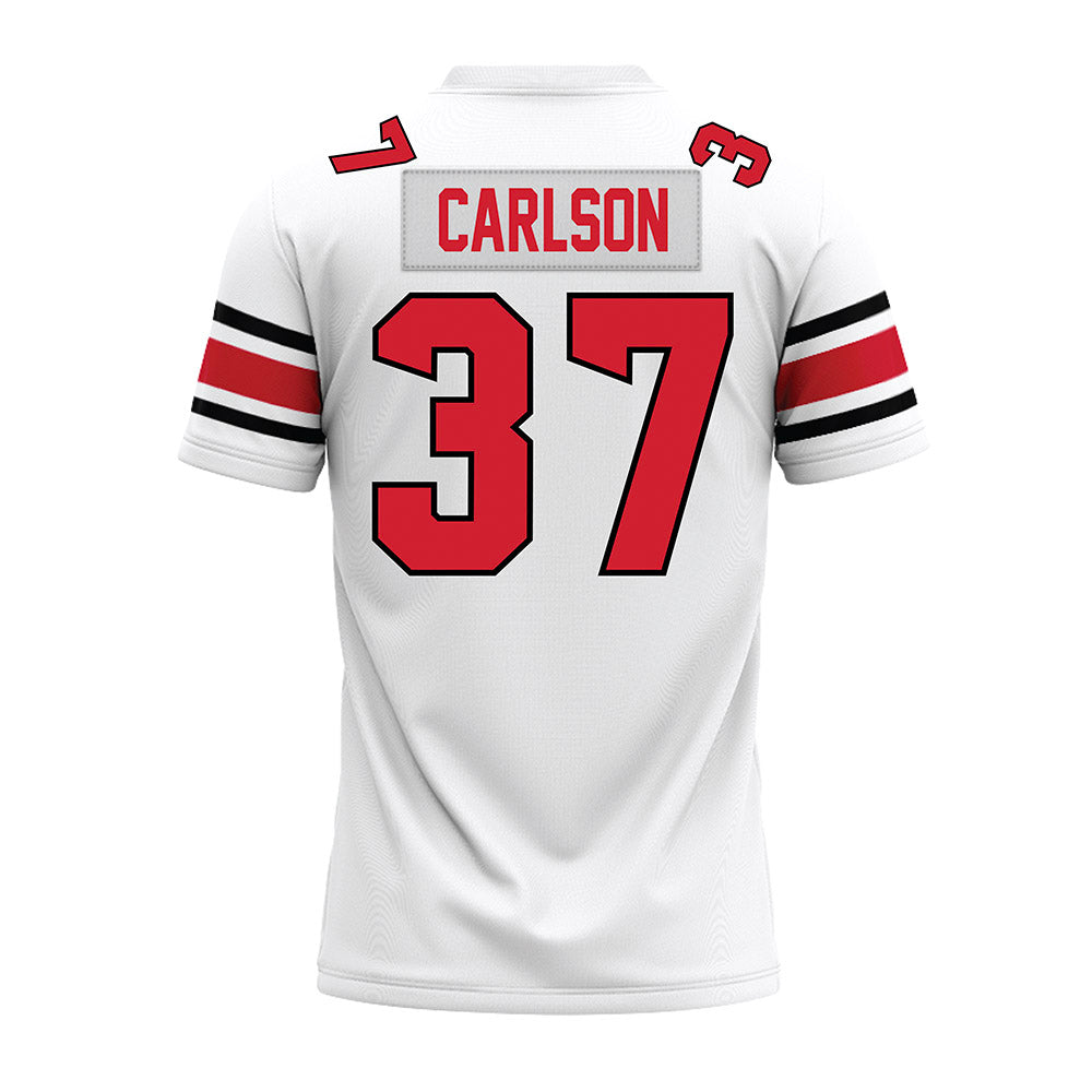 NC State - NCAA Football : Addison Carlson - White Premium Football Jersey-1