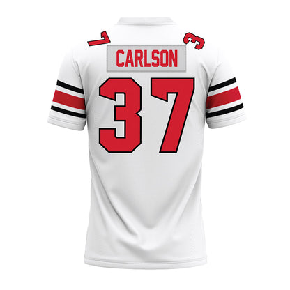 NC State - NCAA Football : Addison Carlson - White Premium Football Jersey-1