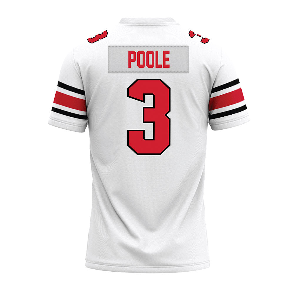 NC State - NCAA Football : Jordan Poole - White Premium Football Jersey-1