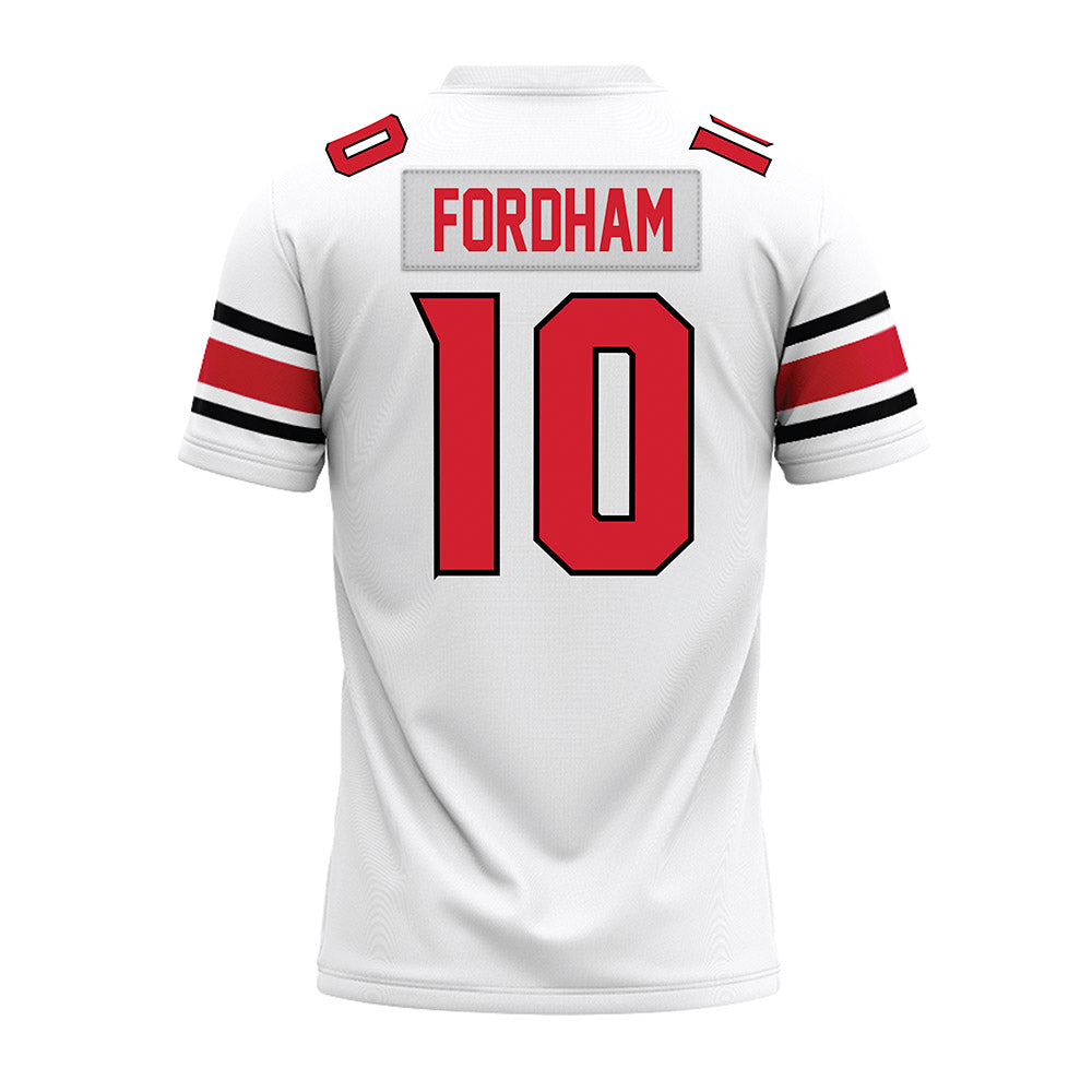 NC State - NCAA Football : Caden Fordham - White Premium Football Jersey-1