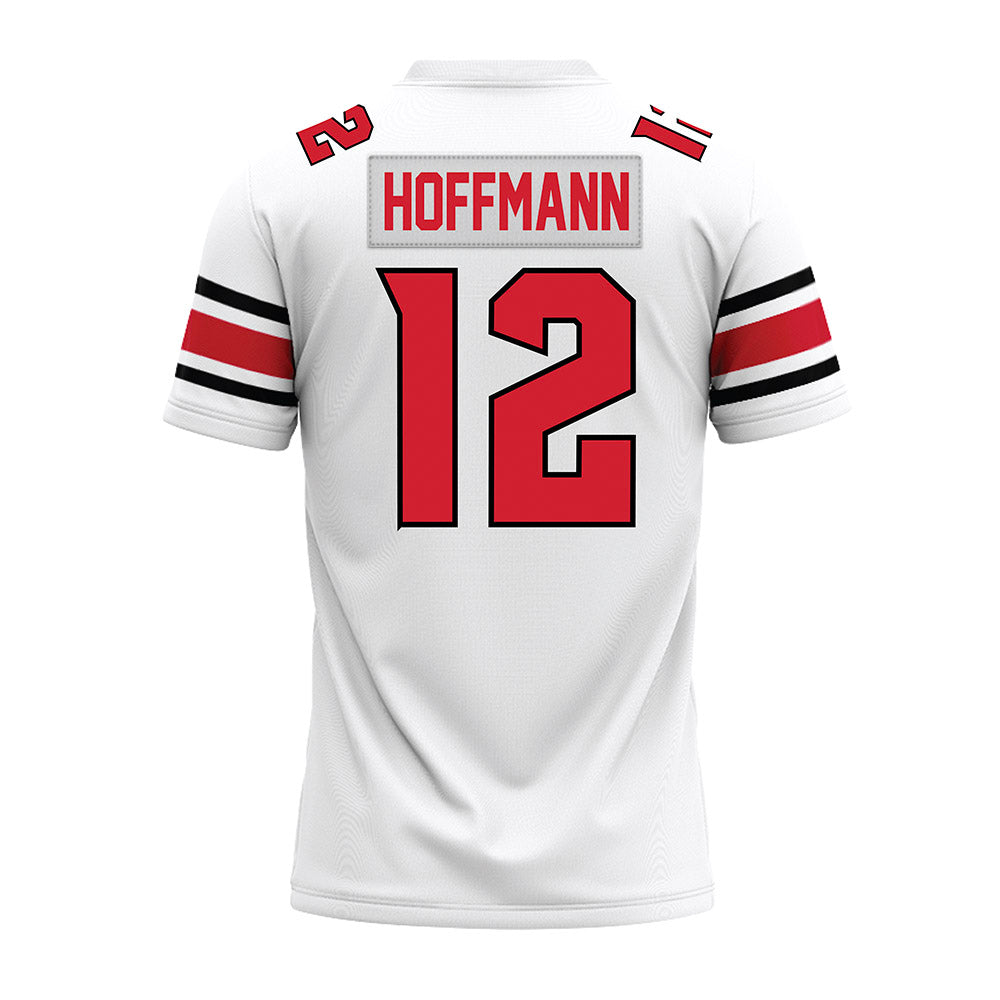 NC State - NCAA Football : teddy hoffmann - White Premium Football Jersey-1