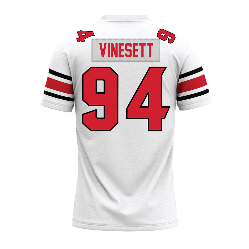 NC State - NCAA Football : Kanoah Vinesett - White Premium Football Jersey-1