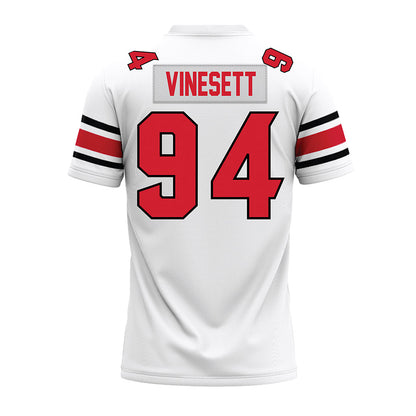 NC State - NCAA Football : Kanoah Vinesett - White Premium Football Jersey-1