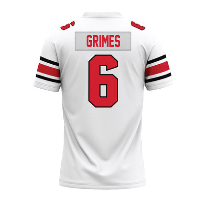 NC State - NCAA Football : Wesley Grimes - White Premium Football Jersey-1