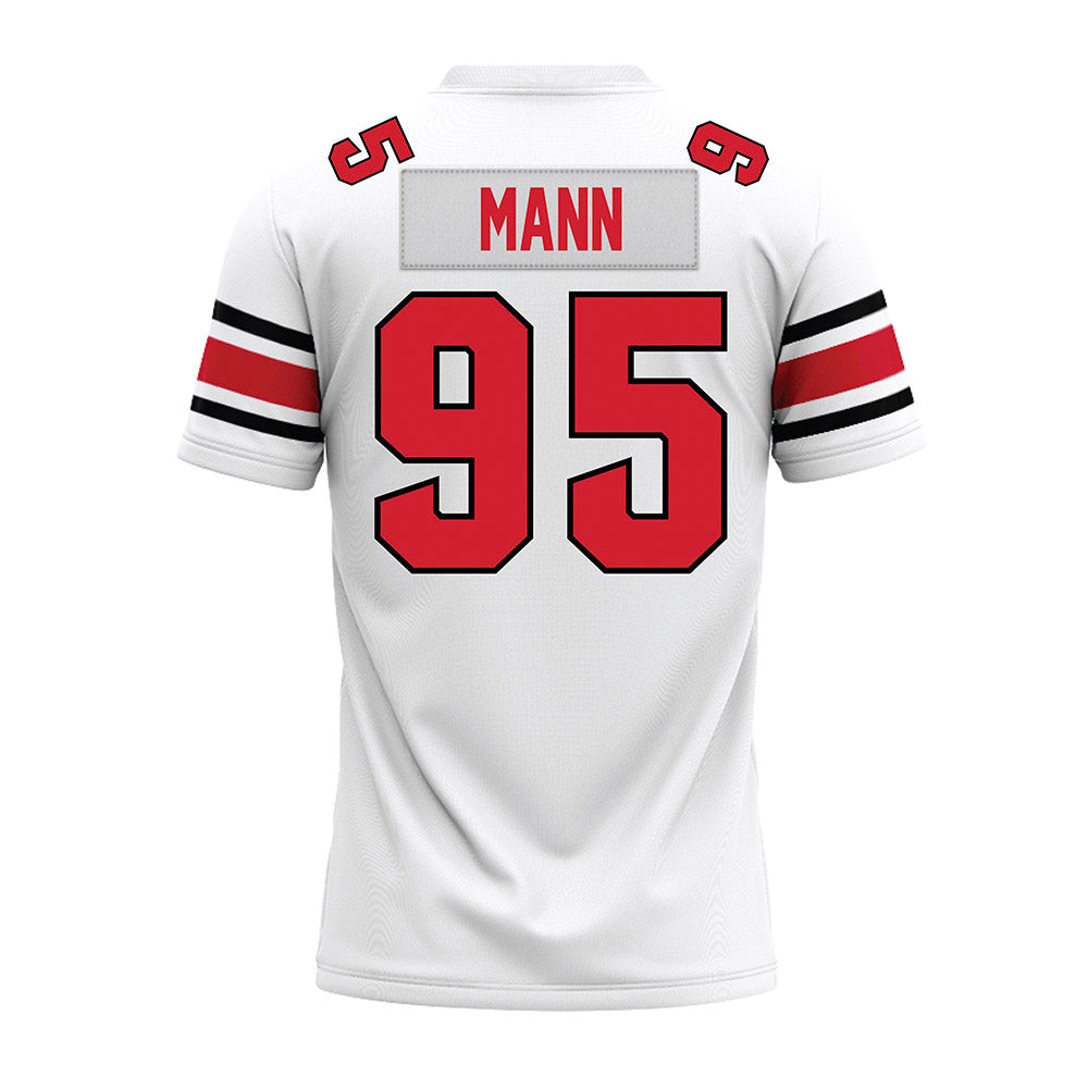 NC State - NCAA Football : Jake Mann - White Premium Football Jersey-1