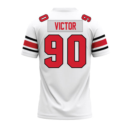 NC State - NCAA Football : Josiah Victor - White Premium Football Jersey-1