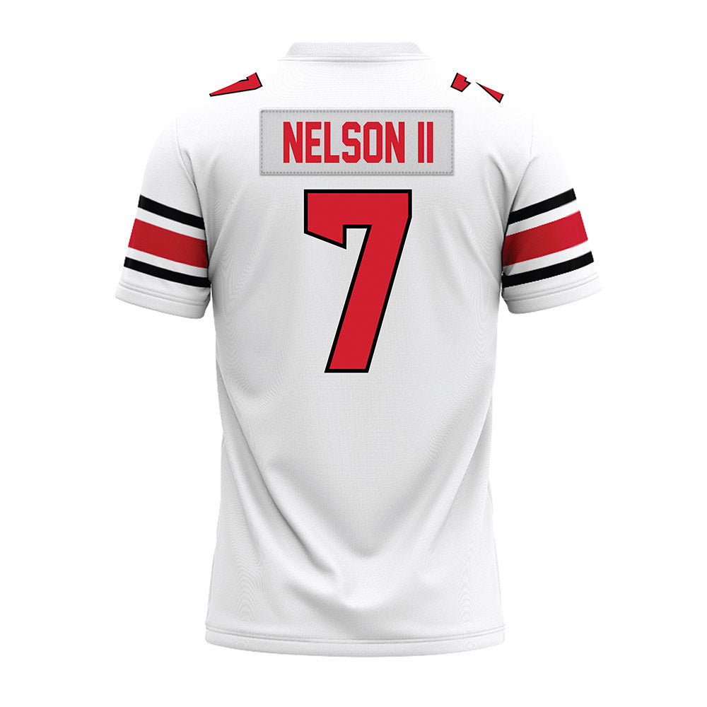 NC State - NCAA Football : Brian Nelson II - White Premium Football Jersey-1