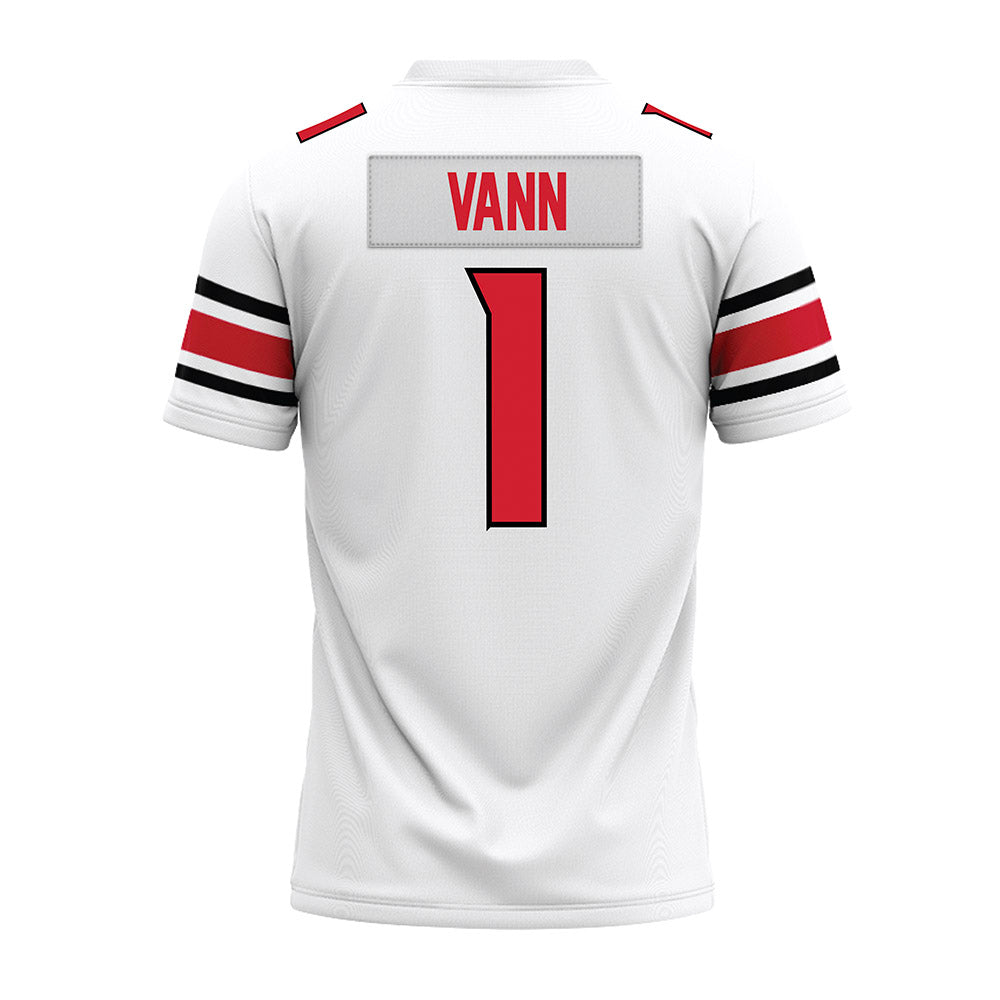 NC State - NCAA Football : Davin Vann - White Premium Football Jersey-1