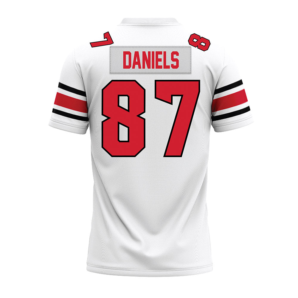 NC State - NCAA Football : Dante Daniels - White Premium Football Jersey-1