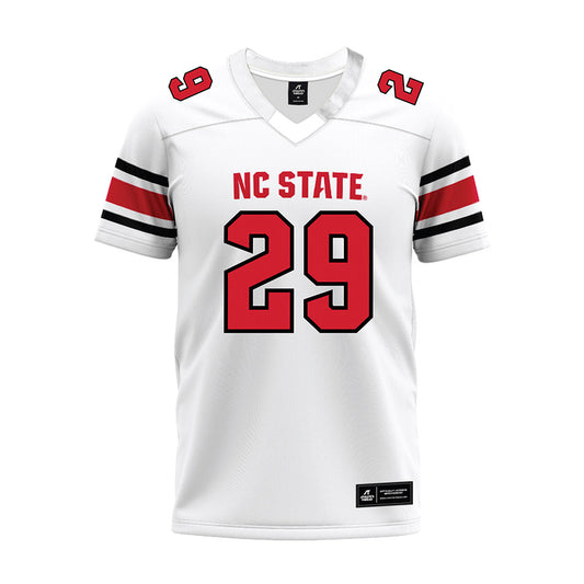 NC State - NCAA Football : Brody Barnhardt - White Premium Football Jersey-0