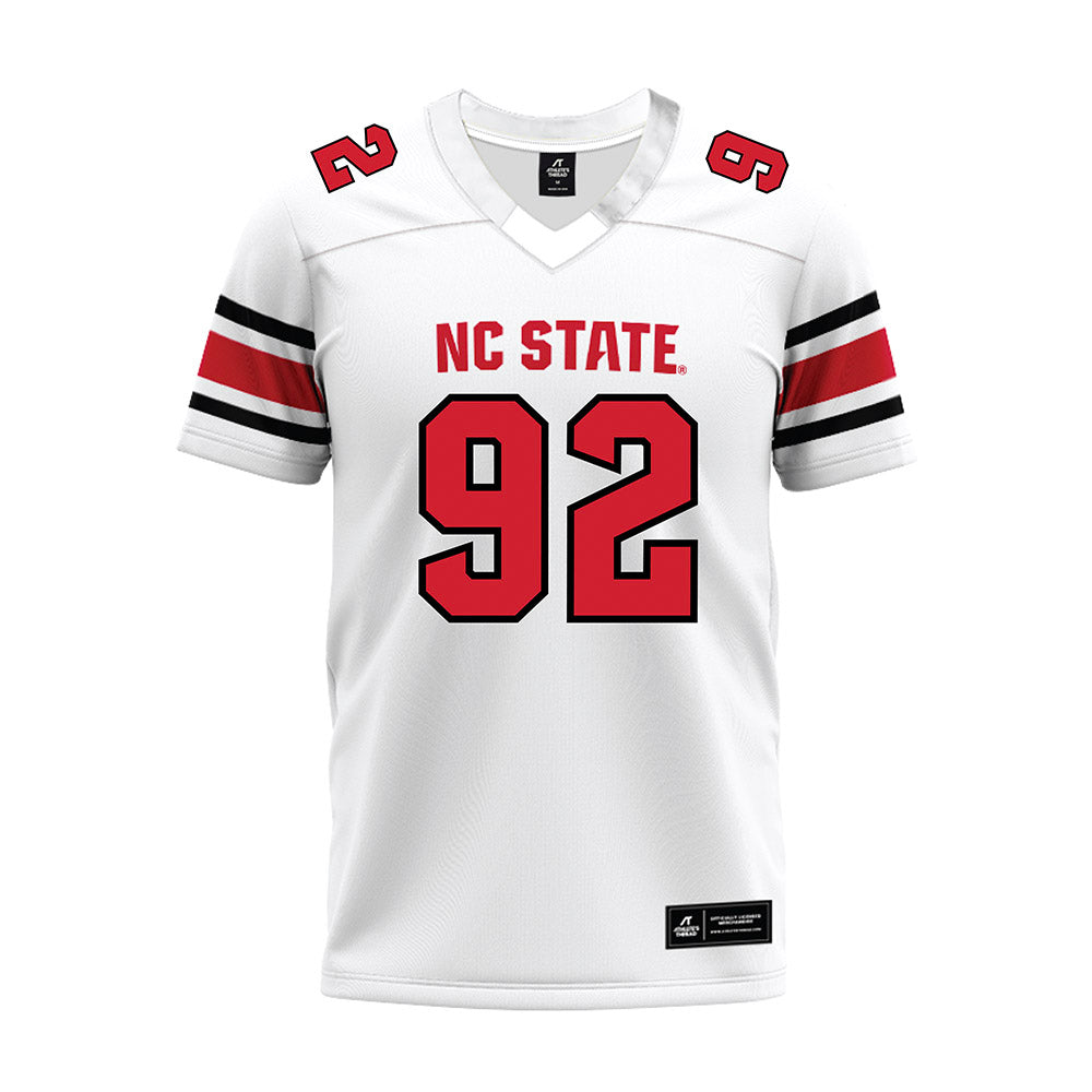 NC State - NCAA Football : Chase Bond - White Premium Football Jersey-0