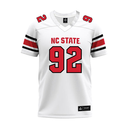 NC State - NCAA Football : Chase Bond - White Premium Football Jersey-0