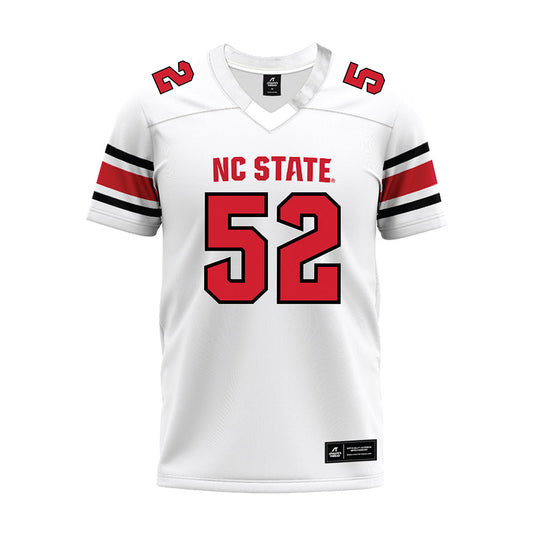 NC State - NCAA Football : Timothy McKay - White Premium Football Jersey-0