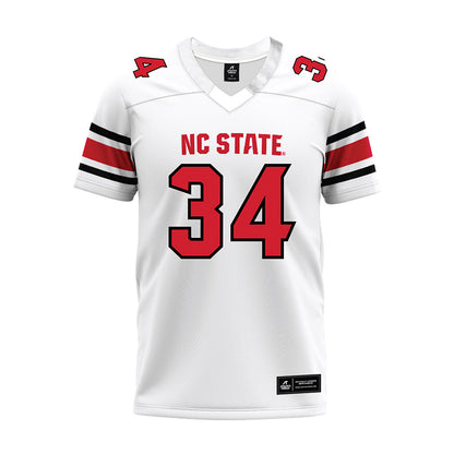 NC State - NCAA Football : Gerritt Kemp - White Premium Football Jersey-0