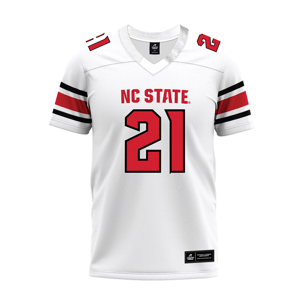 NC State - NCAA Football : Jamel Johnson - White Premium Football Jersey-0