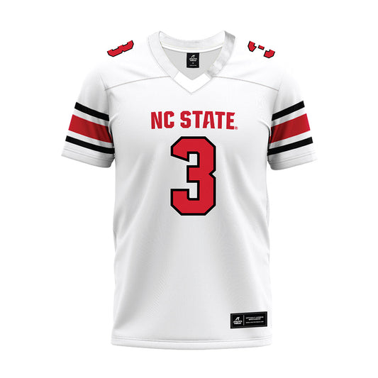 NC State - NCAA Football : Aydan White - White Premium Football Jersey-0