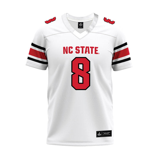 NC State - NCAA Football : Keenan Jackson - White Premium Football Jersey-0