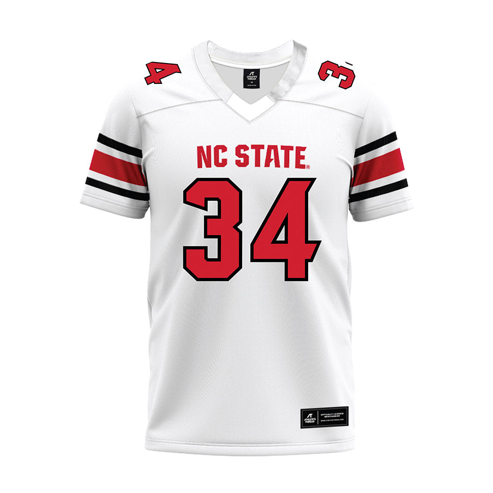 NC State - NCAA Football : Kamal Bonner - White Premium Football Jersey-0