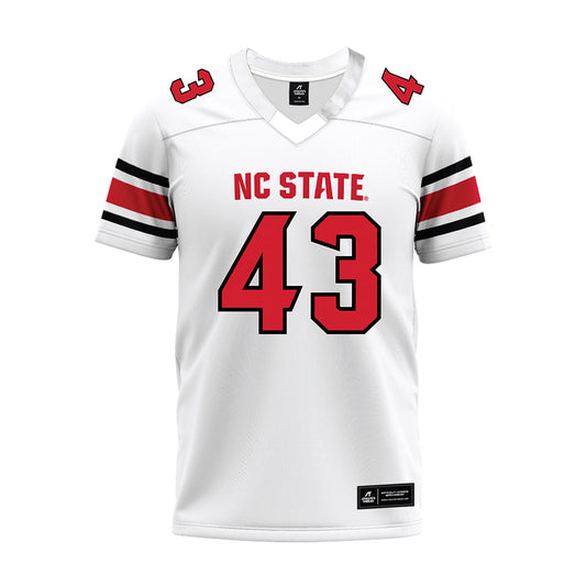NC State - NCAA Football : Nathan Huffman - White Premium Football Jersey-0