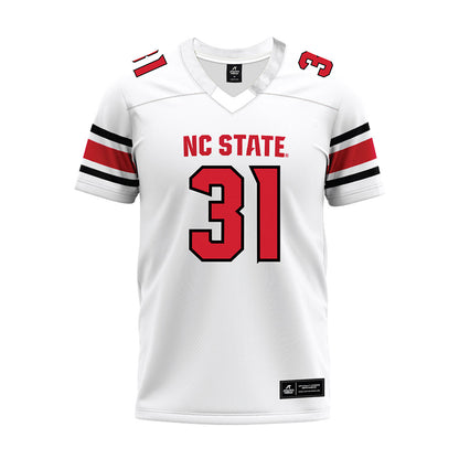 NC State - NCAA Football : Coleson Fields - White Premium Football Jersey-0