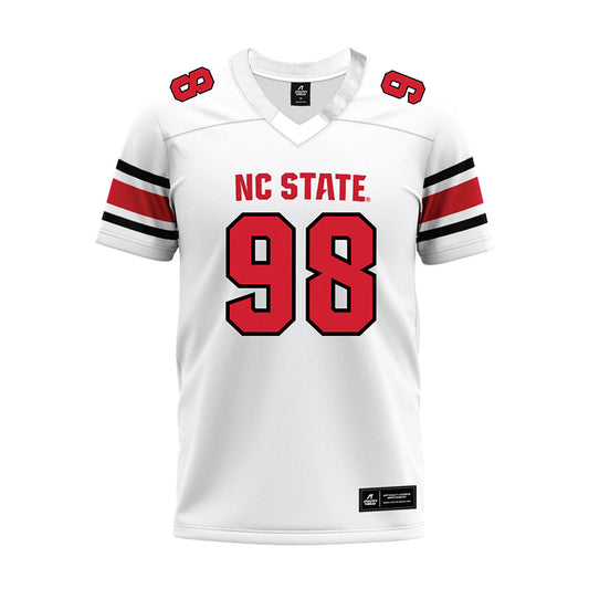 NC State - NCAA Football : Caden Noonkester - White Premium Football Jersey-0