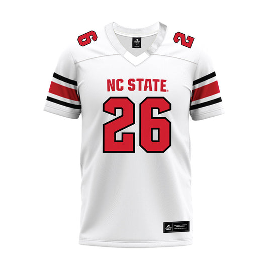 NC State - NCAA Football : Asaad Brown - White Premium Football Jersey-0