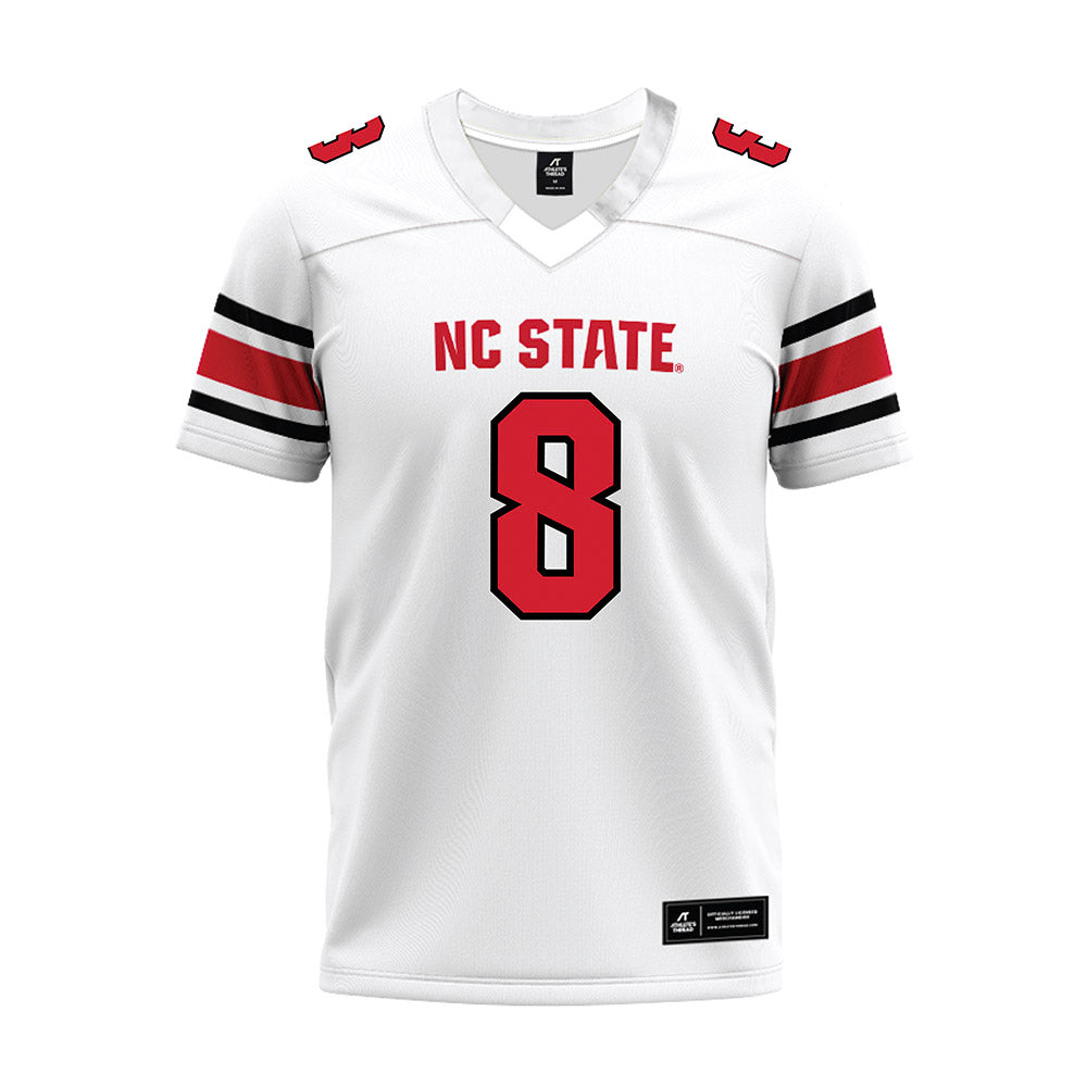 NC State - NCAA Football : Cian Slone - White Premium Football Jersey-0